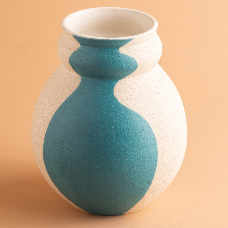 Small Turquoise Curvy Vase