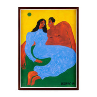 River and Mountain Print