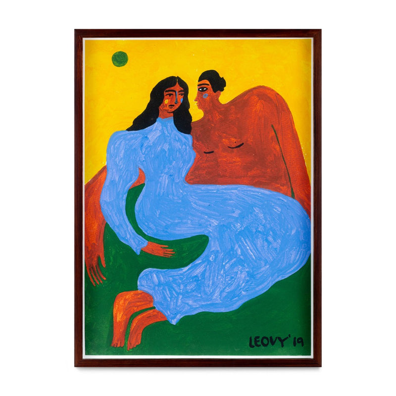 River and Mountain Print