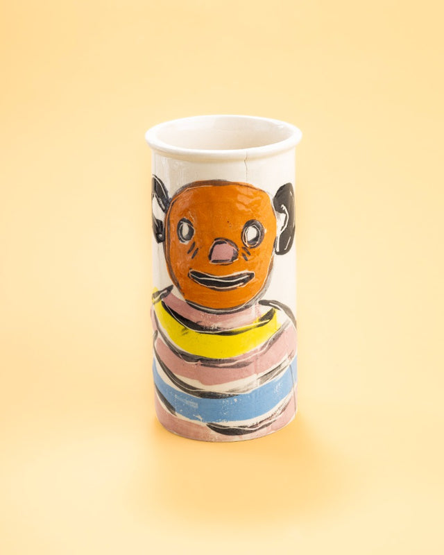Orange Face Vase