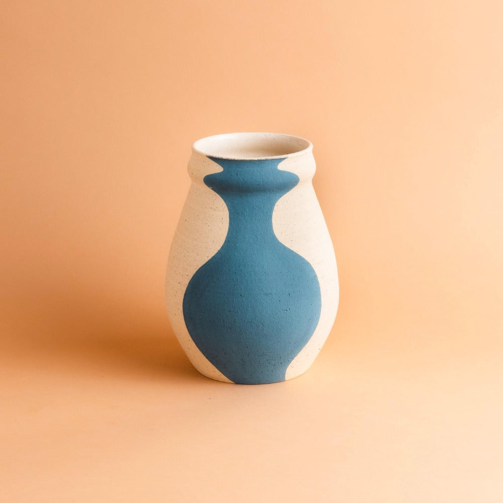 Small Ash Blue Curvy Vase