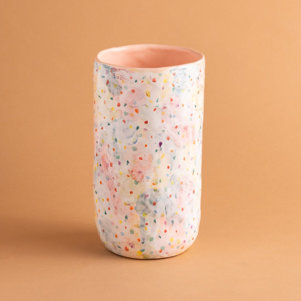 Orange Confetti Vase Small