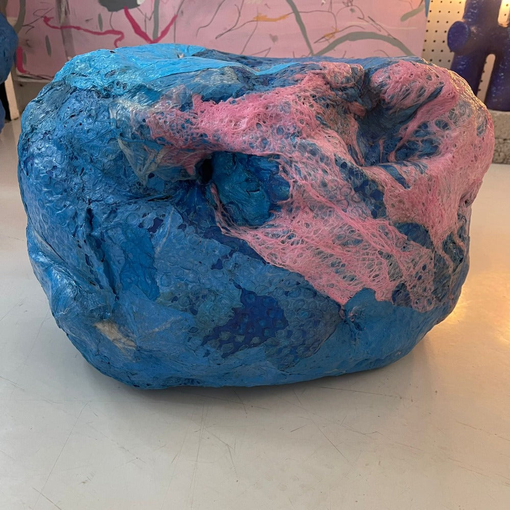 Blue & Pink Ottoman 